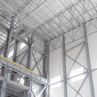 Galvanized Spray Coated Prefab Steel Workshop Custom Construction