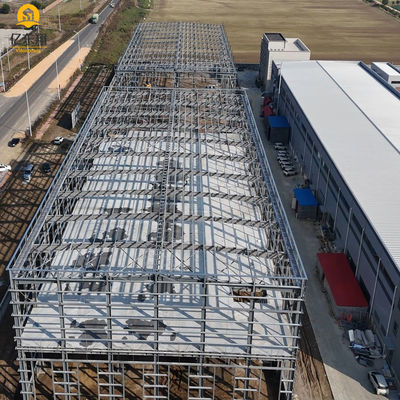 Hot Dip Galvanized Or Painted Finish Metal Workshop Buildings Welded Connection As Requested Parapet Wall