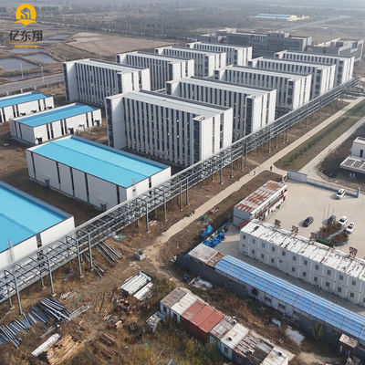 Hot Dip Galvanized Or Painted Finish Metal Workshop Buildings Welded Connection As Requested Parapet Wall