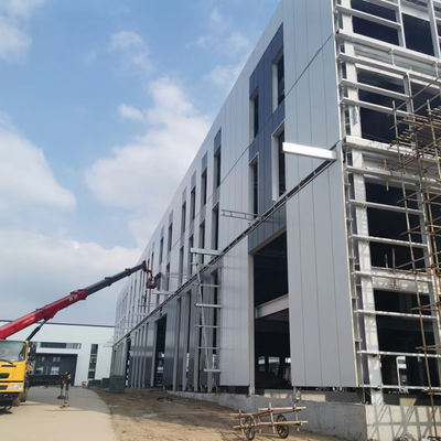 Water Proof Fire Resistance Steel Structure Workshop With Parapet Wall As Requested And Hot DIP Galvanized
