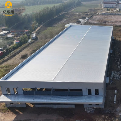 Pre Engineered Steel Structure Workshop Construction With Steel Color Sheet Cladding