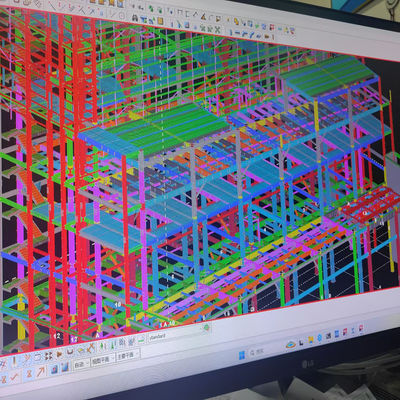Pre Engineered Steel Structure Workshop Construction With Steel Color Sheet Cladding