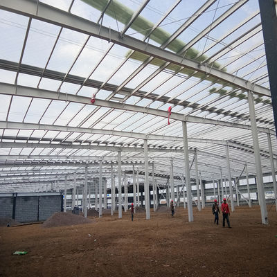 Steel Structure Factory with EPS Sandwich Panels and Galvanized Purlins