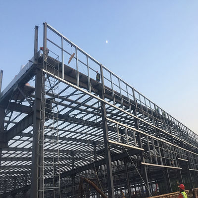 Customized CAD Drawing Welded H Steel Steel Structure Building For Workshop Visit And Check In Different Designs