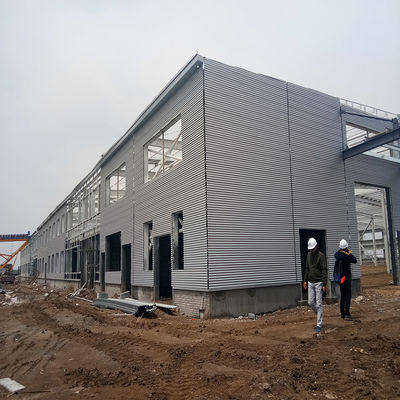 Long Span Steel Space Truss Buildings Modern Metal Frame Prefaricated Workshop