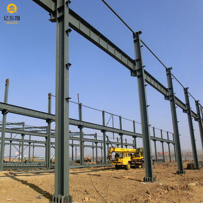 Welded Steel Structure Warehouse H Steel Column and Single Steel Sheet Roof