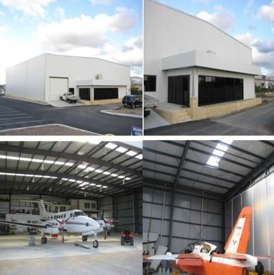 Q355 Q235 Steel Structure Aircraft Hangar Shed Construction With Aluminum Alloy Window