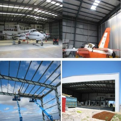 Lightweight Steel Structure Hangar Fireproof Large Span Metal Aircraft Hangars