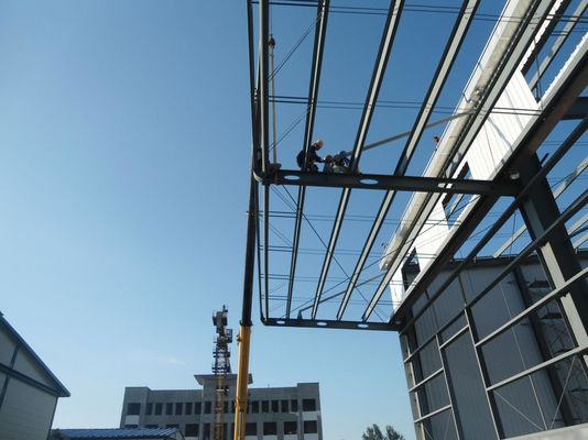 Prefab H Section Steel Structure Workshop With Bridge Crane Anti Corrosion