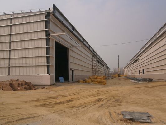 Food Workshop Q355B Steel Frame Building Construction Prefabricated Steel Packing Warehouse