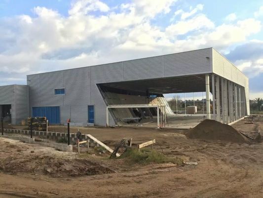 Prefab Steel Commercial Building with Sandwich Panels