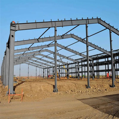 Prefab H Section Steel Structure Workshop With Bridge Crane Anti Corrosion
