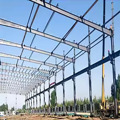 Prefab H Section Steel Structure Workshop With Bridge Crane Anti Corrosion