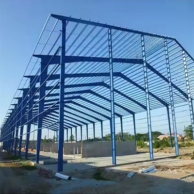 Cladding Earthquake Against 7-9 Grade Prefabricated Metal Warehouse With Sandwich Panel Steel Sheet