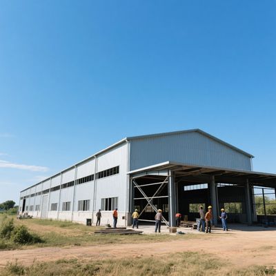 Portal Frame Prefab Pre Assembled Steel Workshop Building Storage Garage Hot Rolled Section Construction