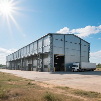 Portal Frame Prefab Pre Assembled Steel Workshop Building Storage Garage Hot Rolled Section Construction