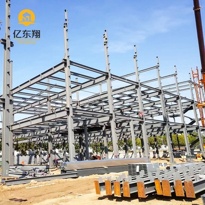 Welded Or Bolted Connection Prefab Steel Structure Warehouse With Large Span Design Hot Rolled Technique