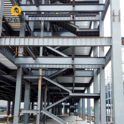 S355JR S235JR Hangar Steel Structure 150x100m With 6.5m Eave Height ASTM A36