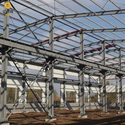 Multi Story Prefabricated Steel Frame Building with Insulated Wall Panel and High Versatility