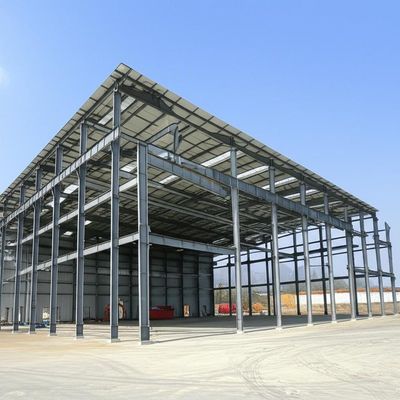 Custom Prefab Steel Structure Warehouse with Wind Resistance Grade 12 and High-Grade Q345 Steel for Customizable Dimensions