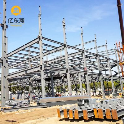 Multi Story Prefabricated Steel Frame Building with Insulated Wall Panel and High Versatility