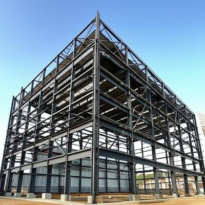 Heavy Wind Resistance Steel Structure Building with 40-50 Years Frame Life Span and Hot Rolled H Steel Q355B